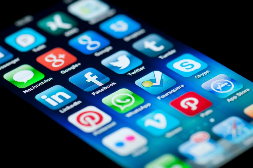 Iphone with various apps