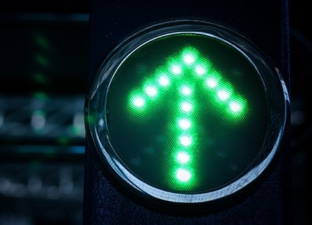 Green arrow on a stoplight
