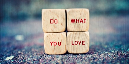 Four blocks that say "do what you love"