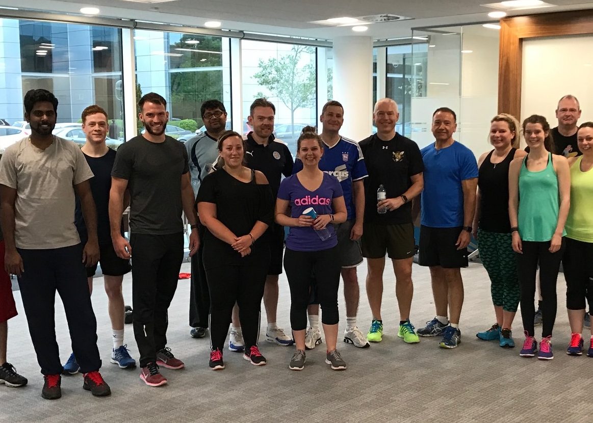 Enterprise Wellness Committee at a workout