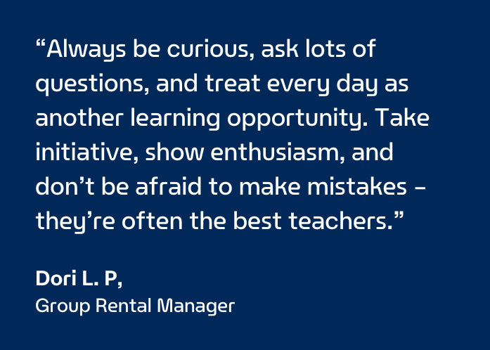 Regional Leader and former Intern at Enterprise Mobility sharing quote on growth and opportunity