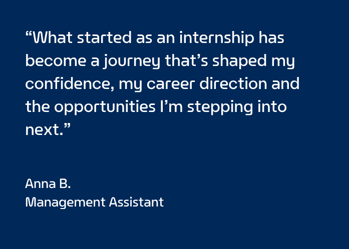Management Assistant, Anna B., at Enterprise Mobility quote from blog